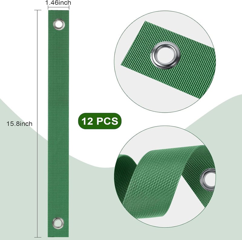 Jevrench 150 PCS Tree Stake Straps, Nylon, Green, Perfect for Staking, Guying, Straightening & Protecting Trees, Heavy Duty, Rust-Resistant Buckles - Image 2